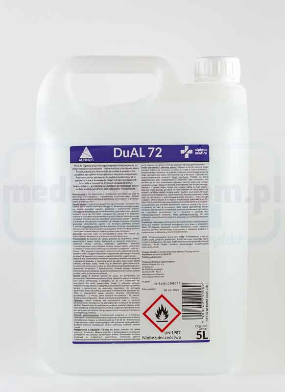 Dezinfectant pentru mâini și suprafețe DUAL 72 - ALPINUS 5L